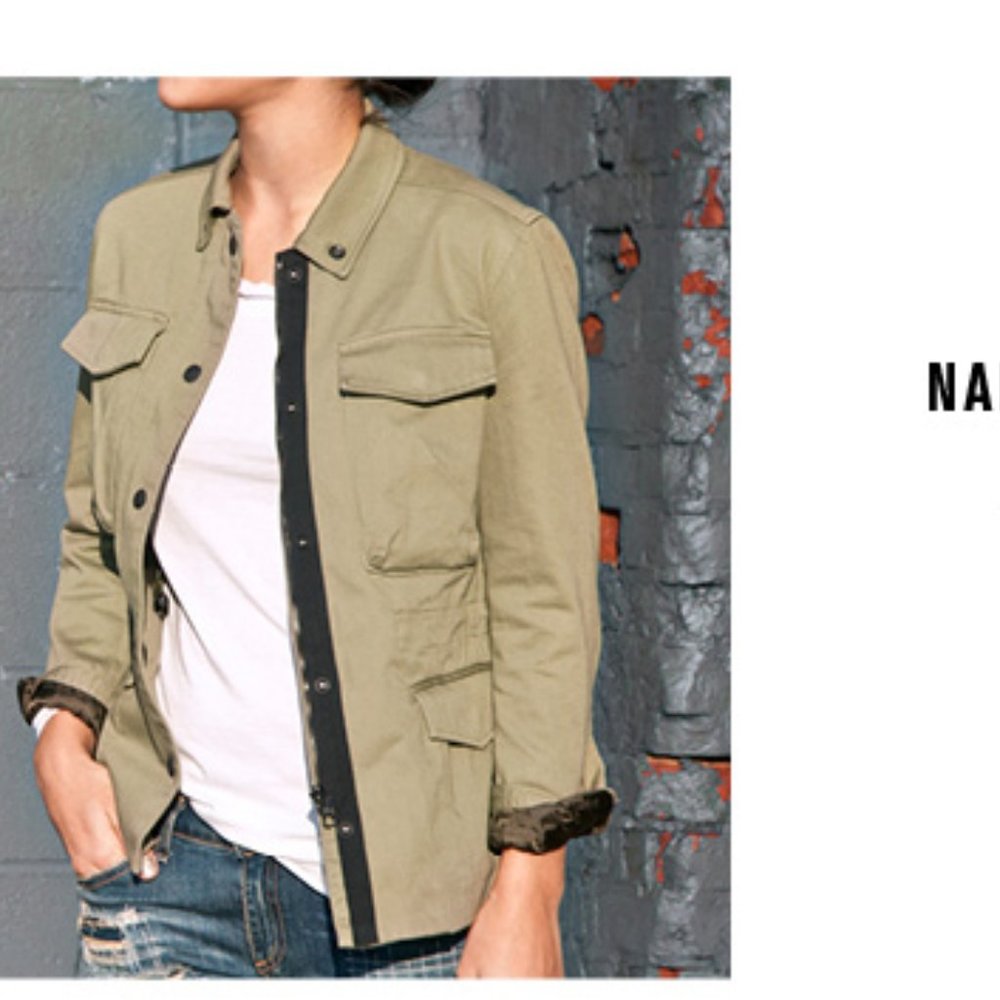 ICONIC RAG & BONE NAKAMURA SAFARI JACKET OLIVE GREEN SIZE 8 NWT